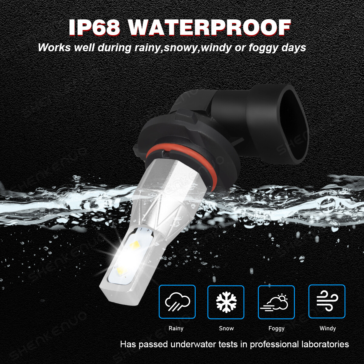For Chevy C1500 2500 3500 1990-1998 6000K LED Headlight Bulbs Hi/Lo Beam Combo