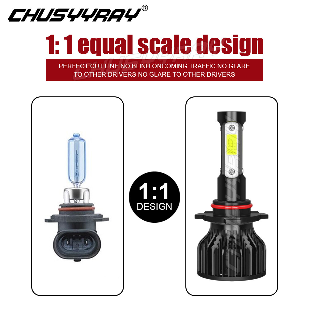 9005 HB3 LED Headlight Bulbs Conversion Kit High Beam Pure White Super Bright