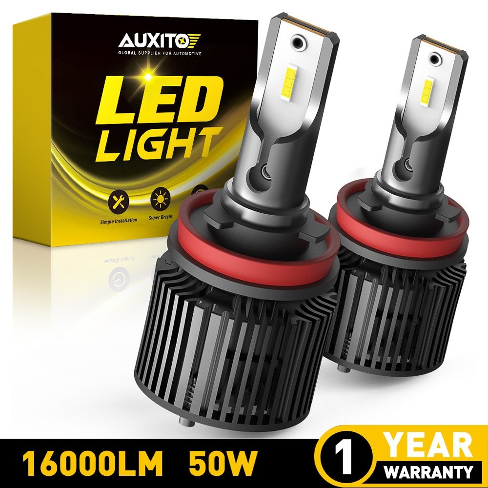 H11 H8 LED Headlight Super Bright Bulbs Kit White 6000K 16000LM Low Beam AUXITO