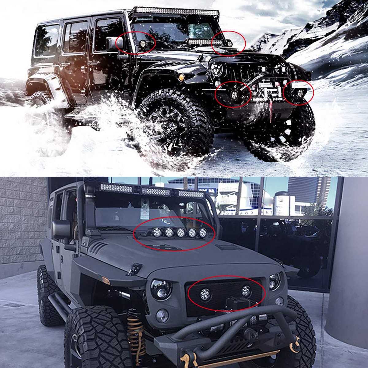 2X 3.5″ Round 18W LED Headlight Spot Driving Fog Lamp 6000K Off-road SUV 4×4 SUV