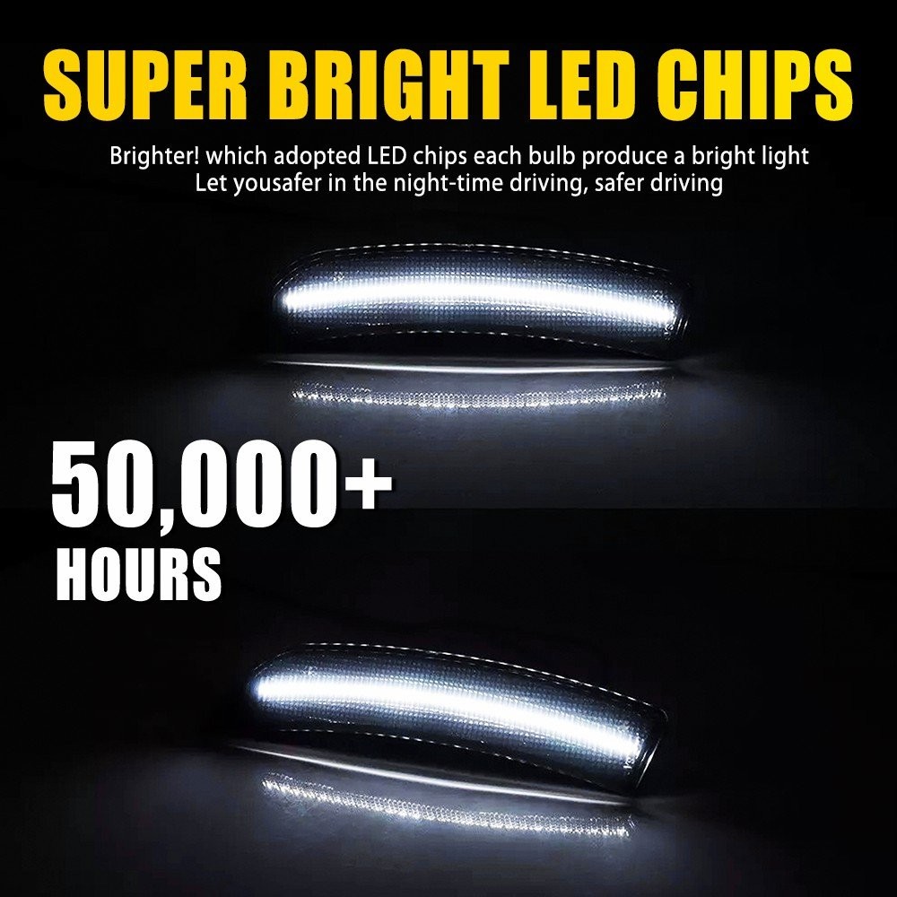 4PC White LED Side Marker Lights For 2022 23 2024 Toyota GR86 ZN8 Subaru BRZ P