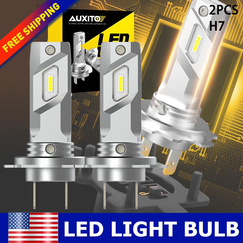 4X H7 LED Headlight Combo Bulbs Kit High Low Beam 6500K Super White Super Bright
