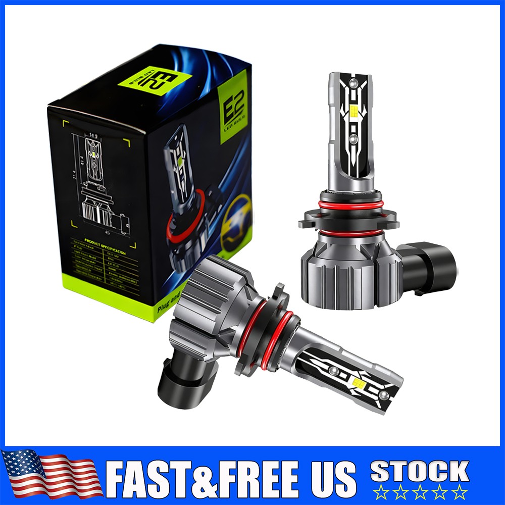 9006 LED Headlight Bulb Conversion Kit Low Beam White Super Bright 6500K 2PCS