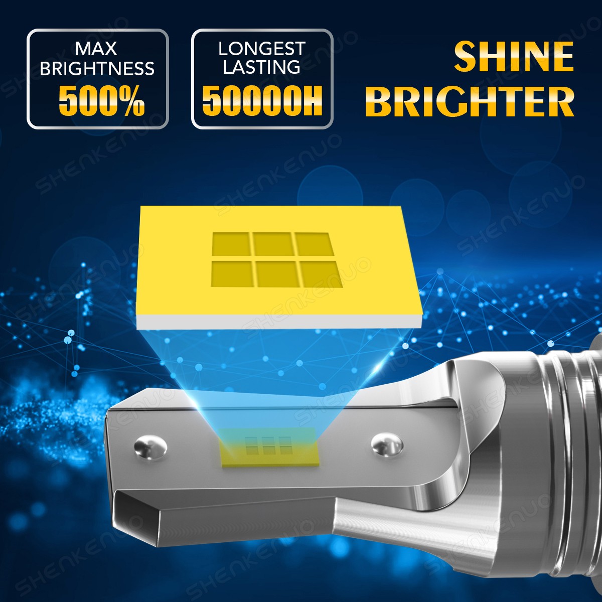 For Chevy Silverado 1500 2500HD 2007-2020 LED Headlight Kit Bulbs High Low Beam