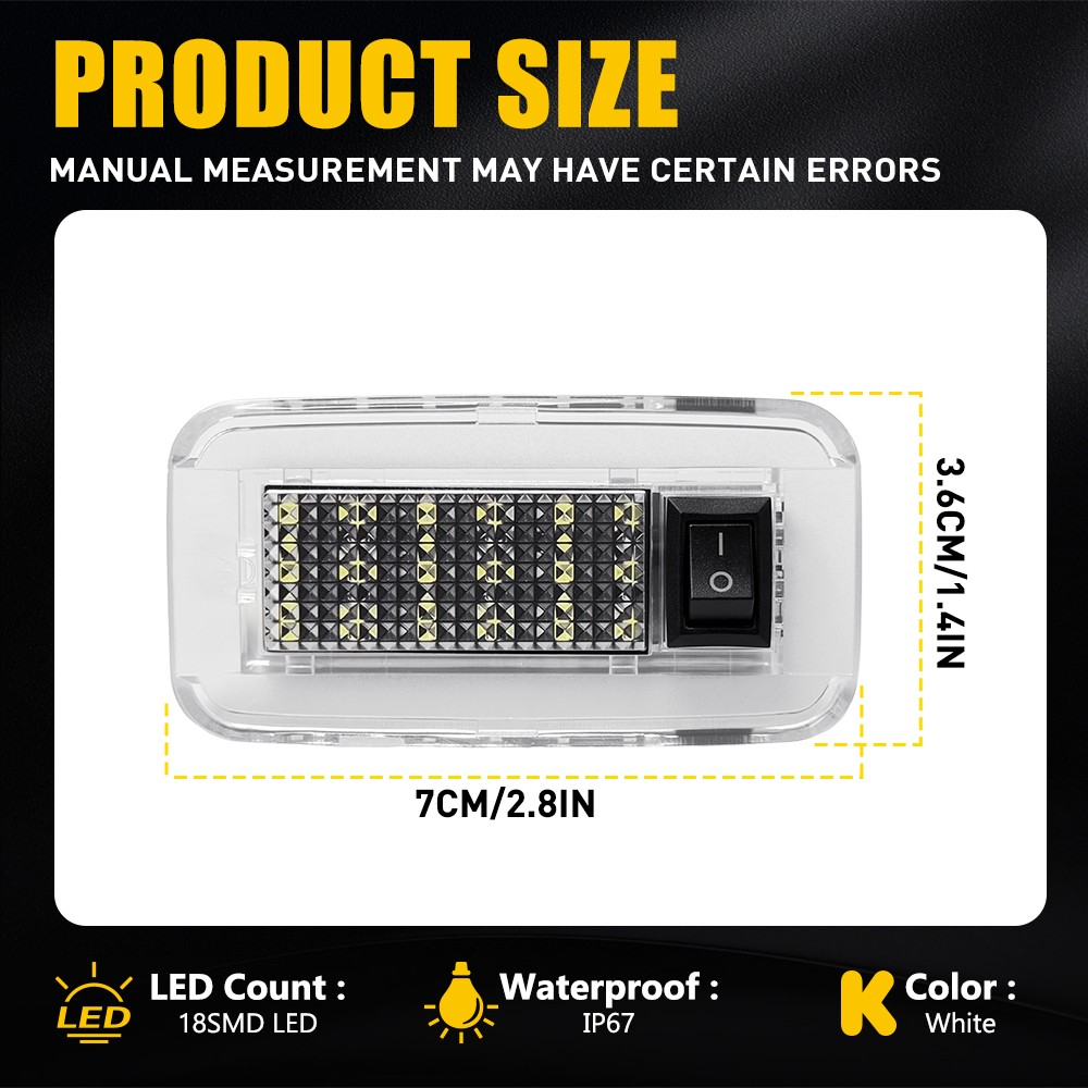 Clear White Led Trunk Luggage Cargo Area Light Lamp For Toyota Lexus 81330-11010