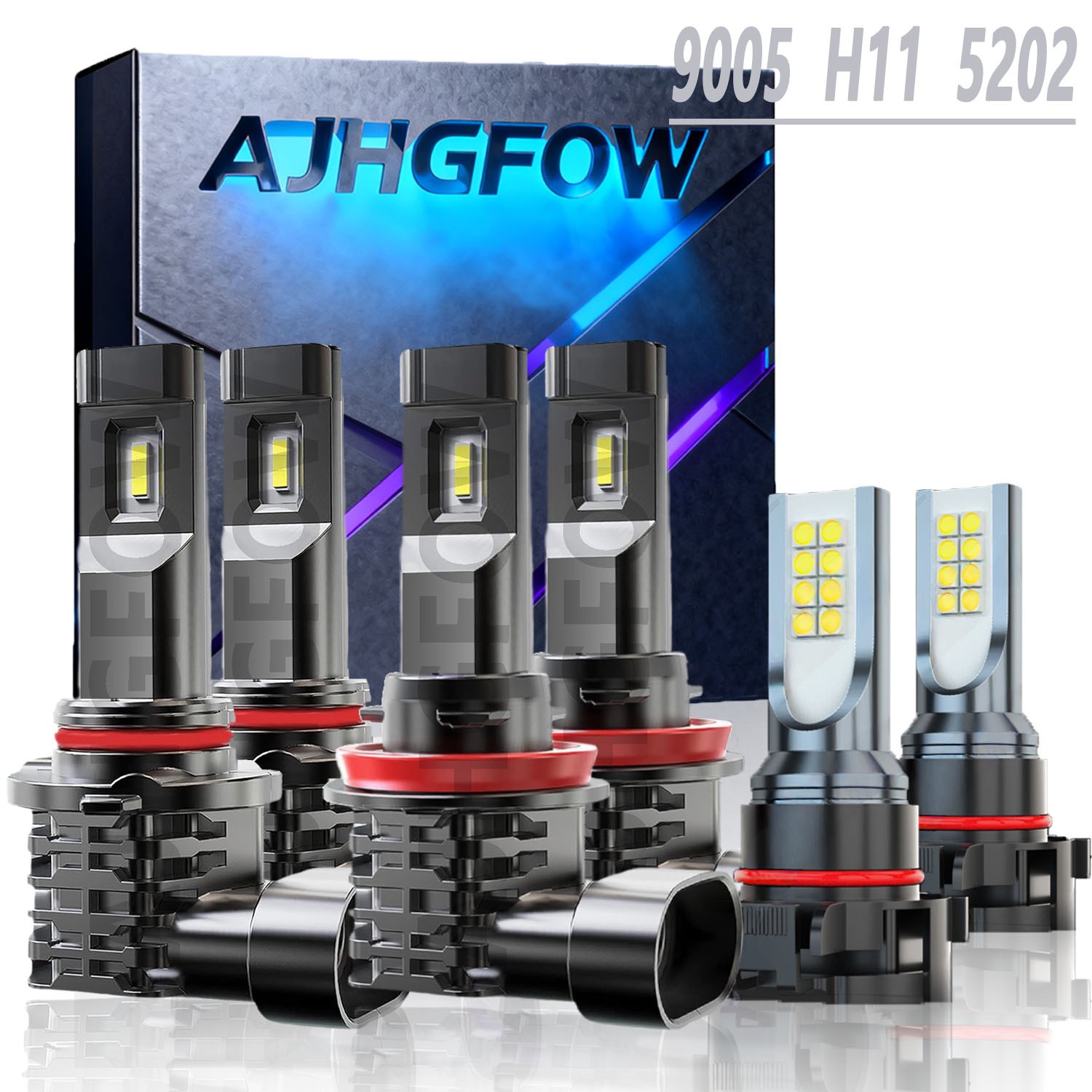 For Chevy Colorado Crew Cab Pickup 2015-2022 LED Headlight + Fog Light Bulbs Kit