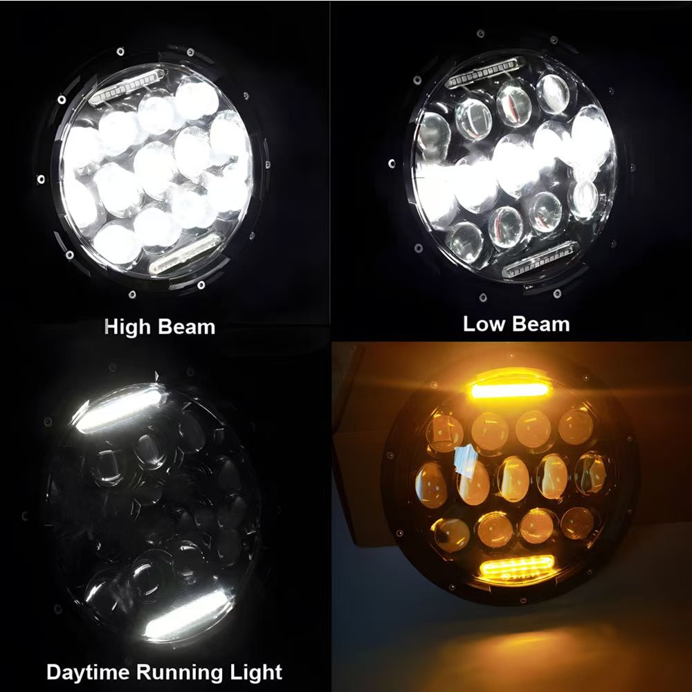 DOT Approved 7″ inch Round Led Headlight High-Low Beam fit Chevy II Nova 1969-79