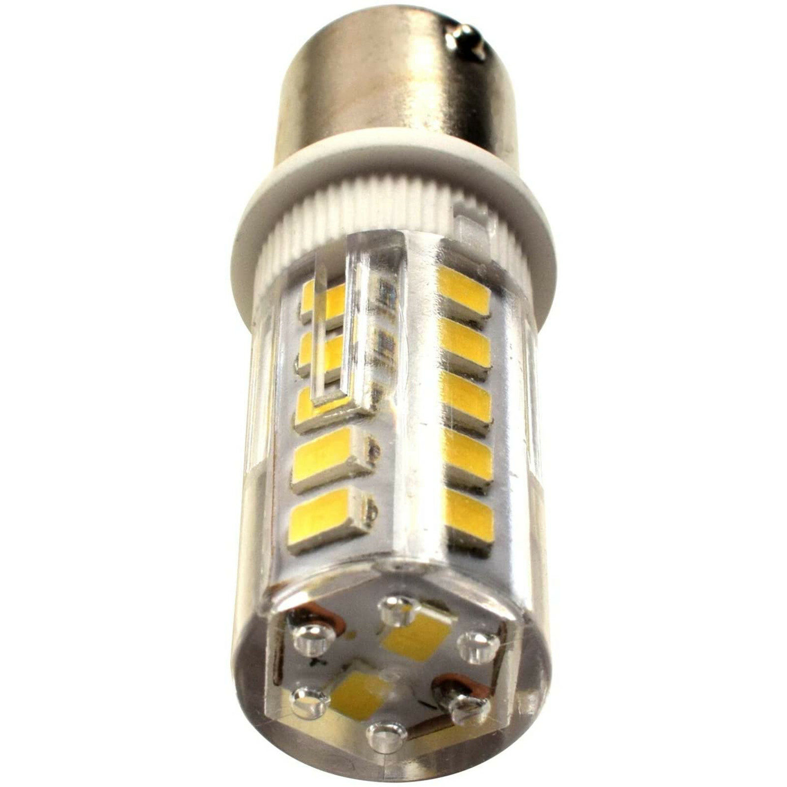 2-Pack HQRP 12V-24V DC BA15d Double Contact LED Bulb Replacement 1130 1176 1142