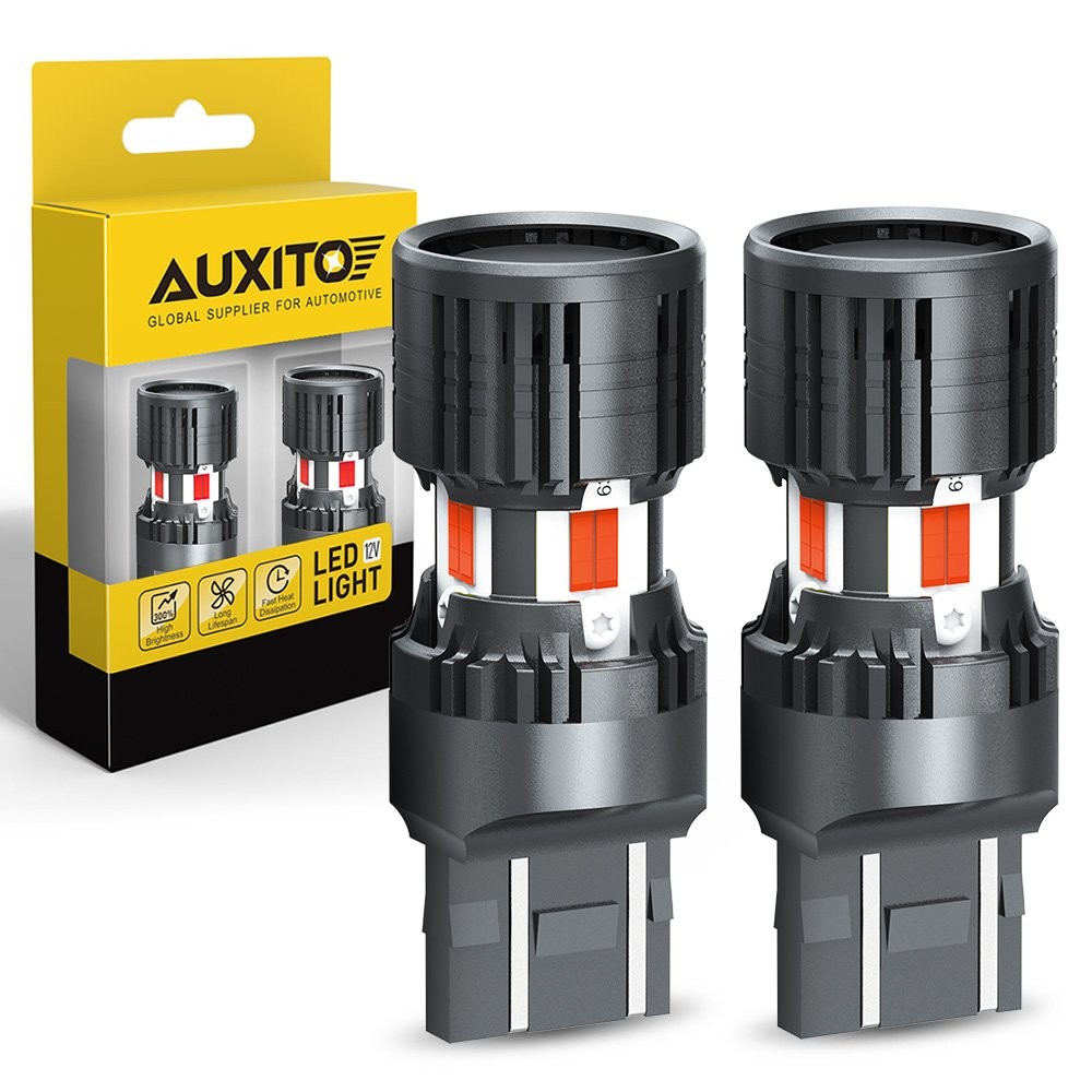 2x 7743 Led Bulbs Error Free Canbus Ready Anti Hyper Pure Red Built in Resistor