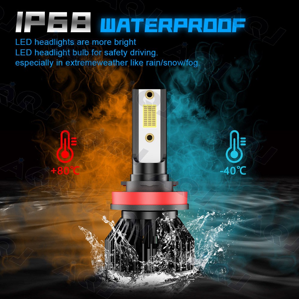 2PCS H11 LED Headlight for Nissan Pathfinder 2013-2020 6000K White Low Beam