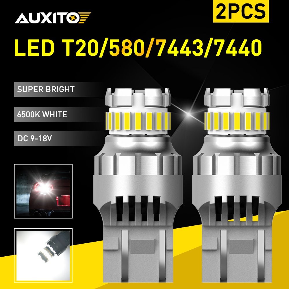 2X W21W 580 T20 6500K White DRL 7443 582 Bulbs 12V LED Reverse Light