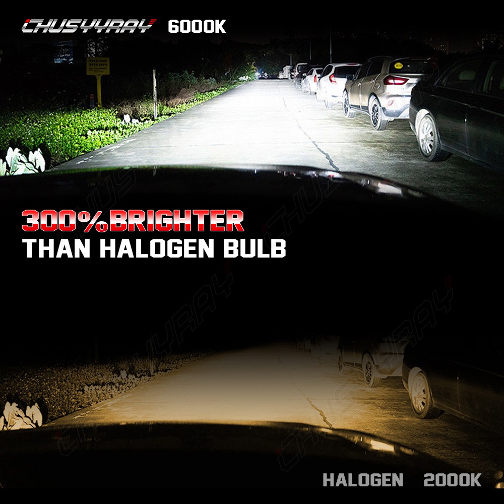 Brightest 9008 H13 120W LED Headlight Bulbs High Low Beam 42000LM Super White