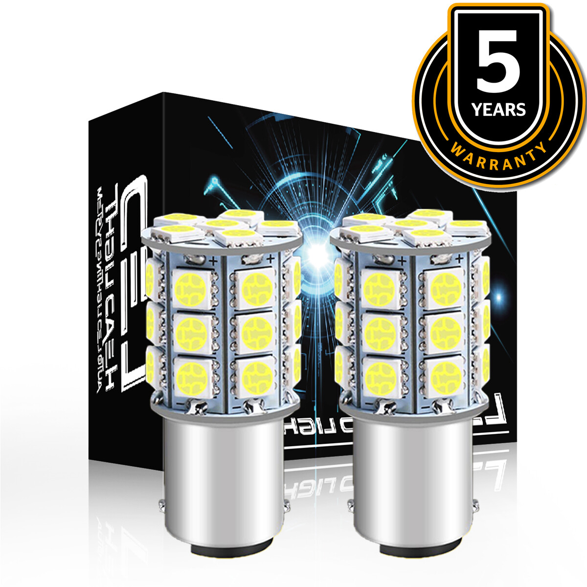 2Pack 12V White 67 89 97 631 5007 5008 R5W R10W 1156 LED Bulb Mini BA15S for Car