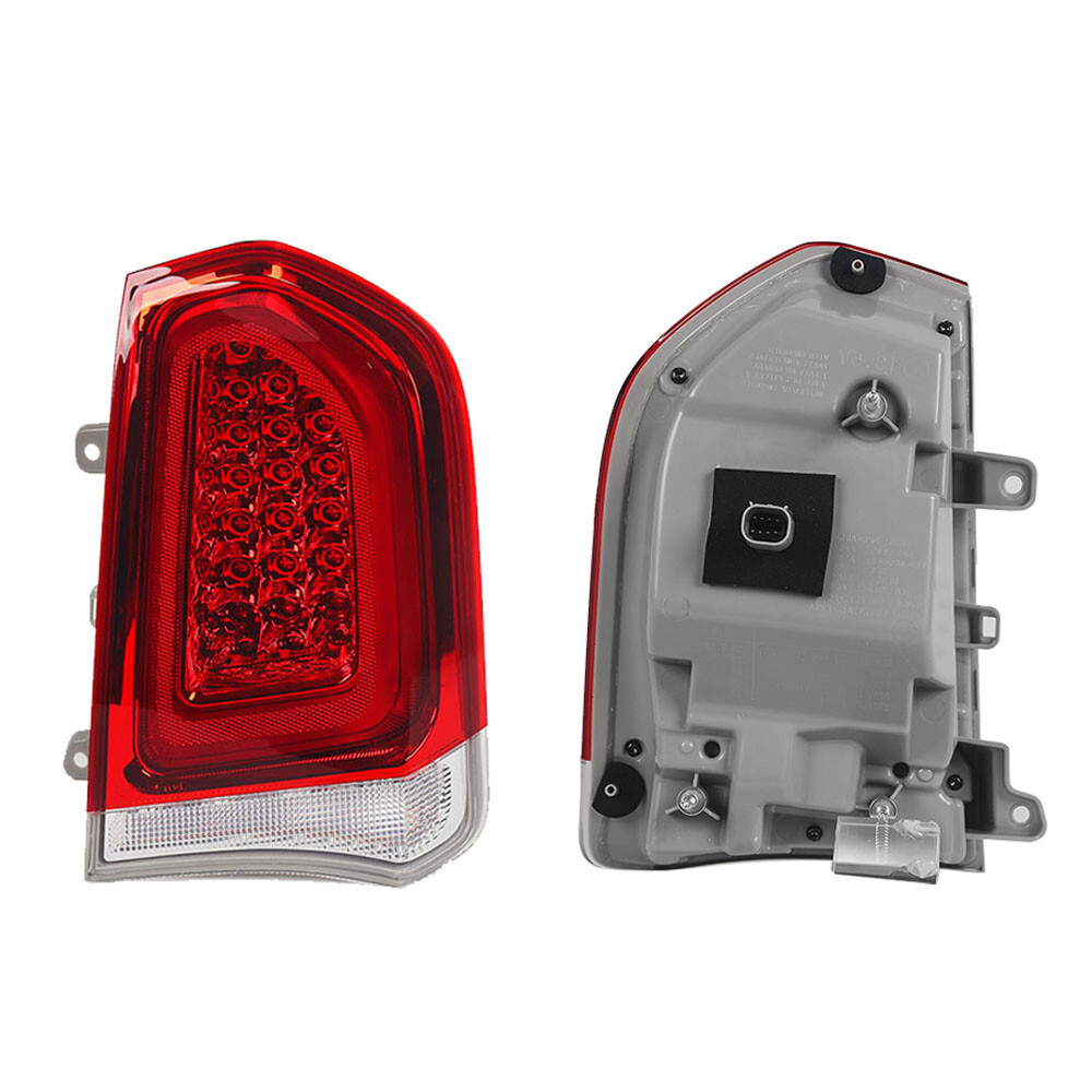 Pair Chrome Trim Full LED Tail Lights For 2015-2023 Chrysler 300 Brake Lamp Side