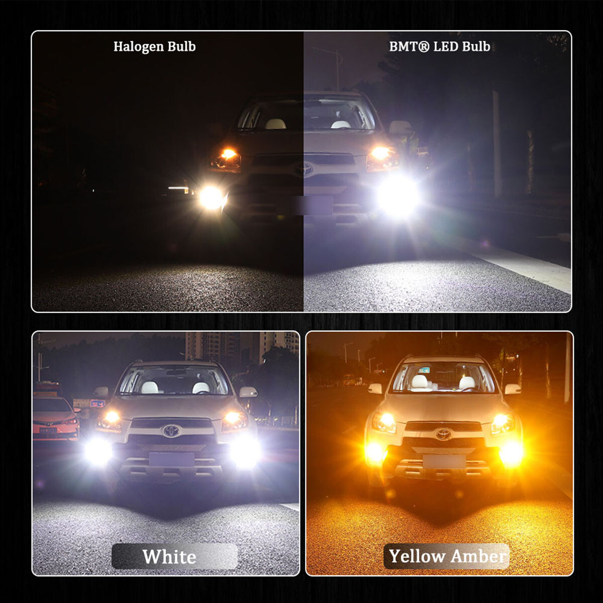 2x 5202 H16 9009 Green LED Bulbs SMD 3030 Fog Driving Light Super Bright