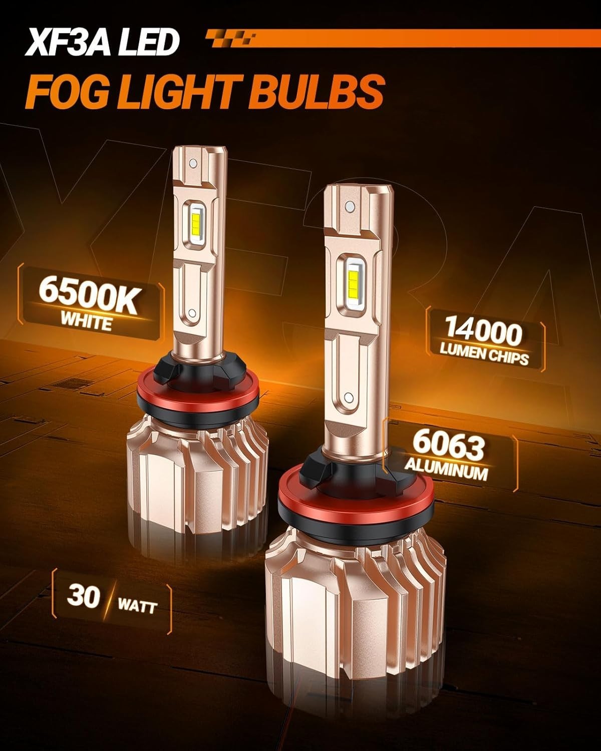 Waterproof 880 LED Fog Light Bulbs – 50000 Hours Lifespan & Easy Install