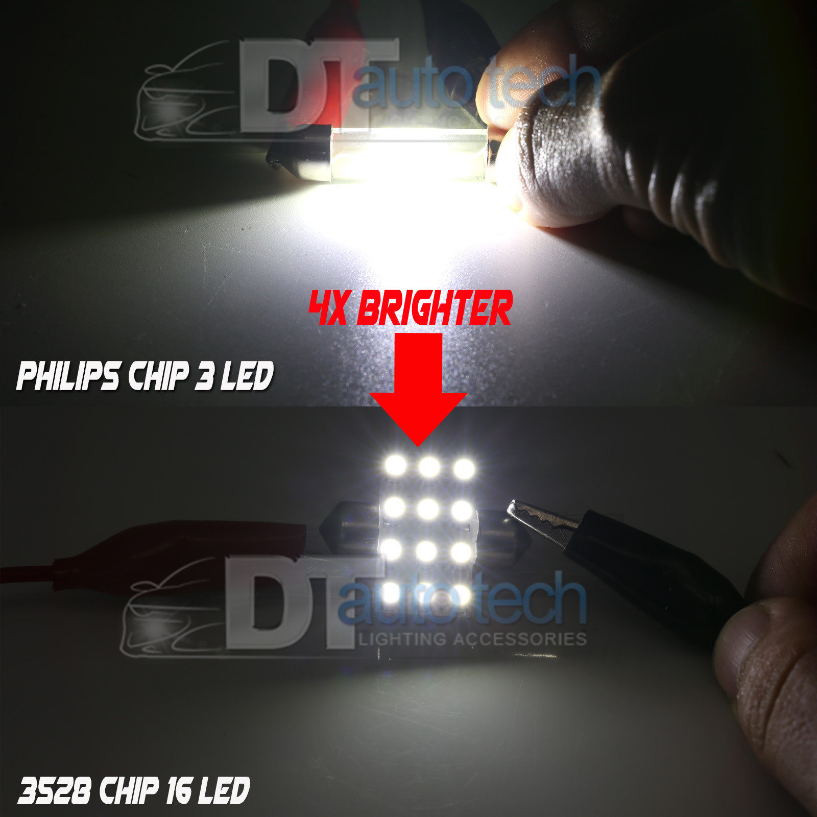 2X 31MM High Power Chip LED Map/Dome Interior Light Bulbs 6000K White