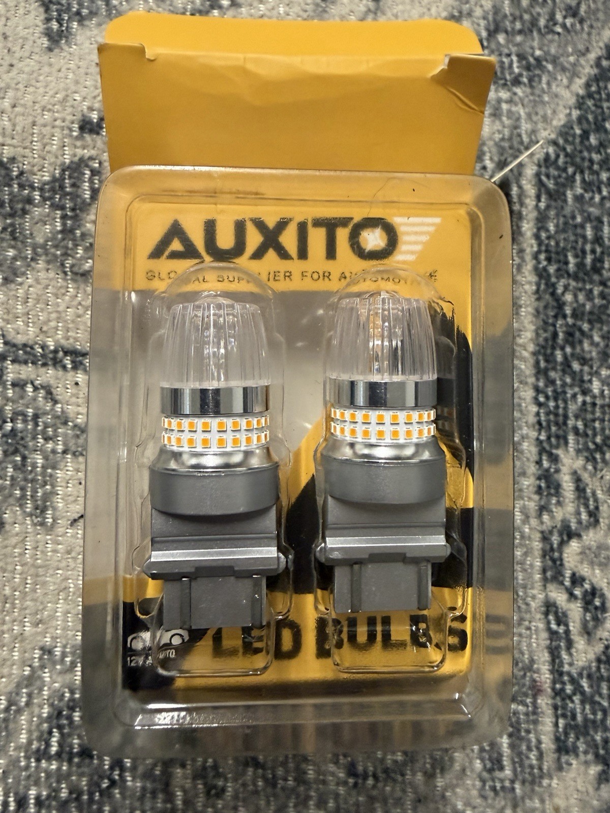 Auxito 3157 LED Bulbs Amber Yellow Turn Signal Front/Rear Brand New
