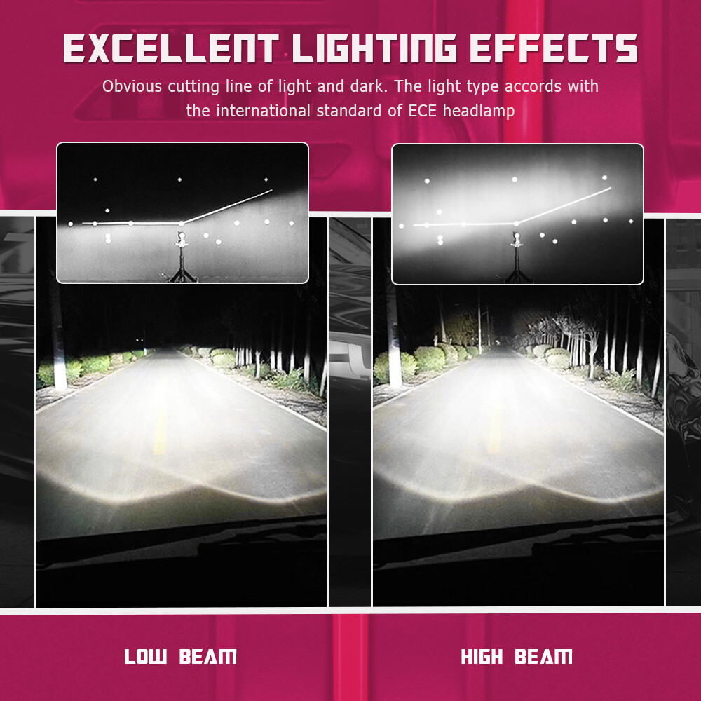 2x 9005 HB3 Car LED Headlight Bulbs High Low Beam Lamp Bright 6500K Cold White