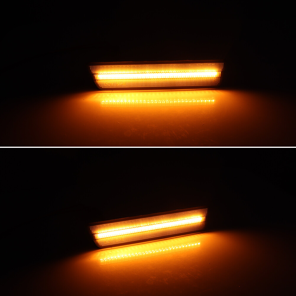 Smoked Lens LED Front & Rear Side Marker Lights For 2008-2014 Dodge Challenger