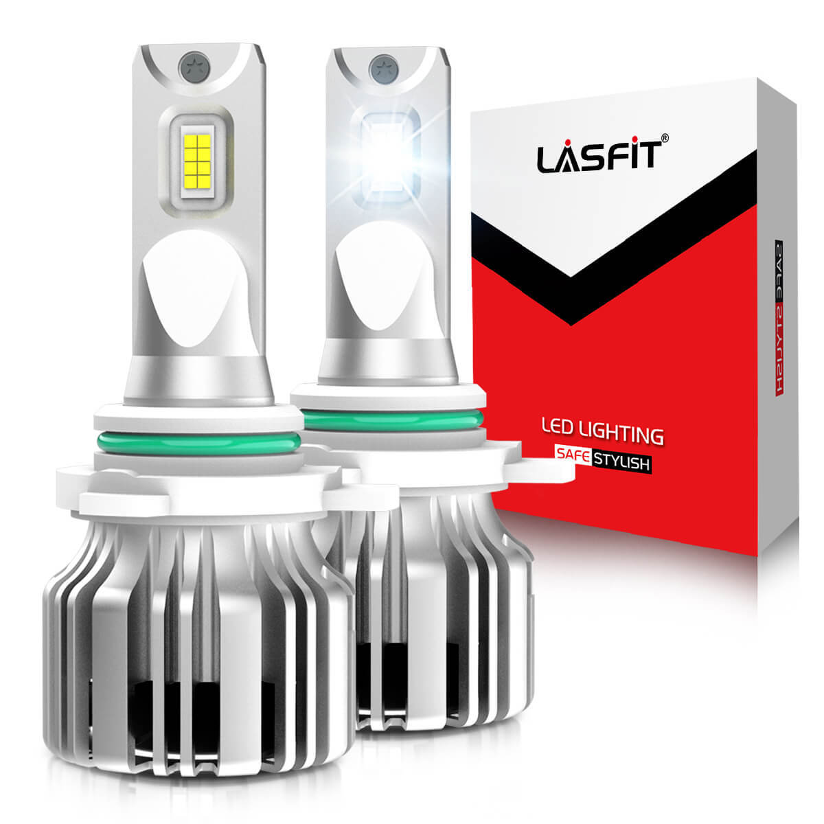 LASFIT 9012 HIR2 LED Headlight Bulb High Low Beam 50W 5000LM 6000K LCplus Series