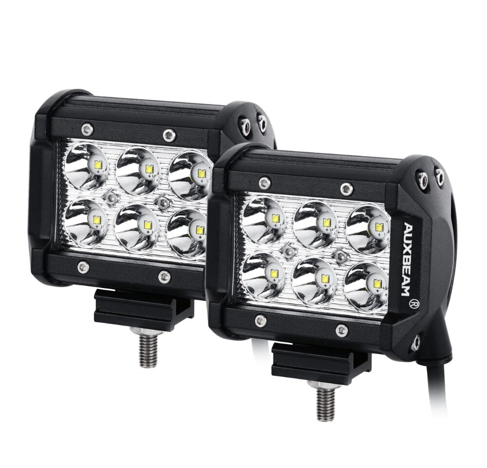 2x 4INCH 18W LED Work Light Bar Spot Pods Offroad Fog Lamp 4WD Pickup ATV Truck