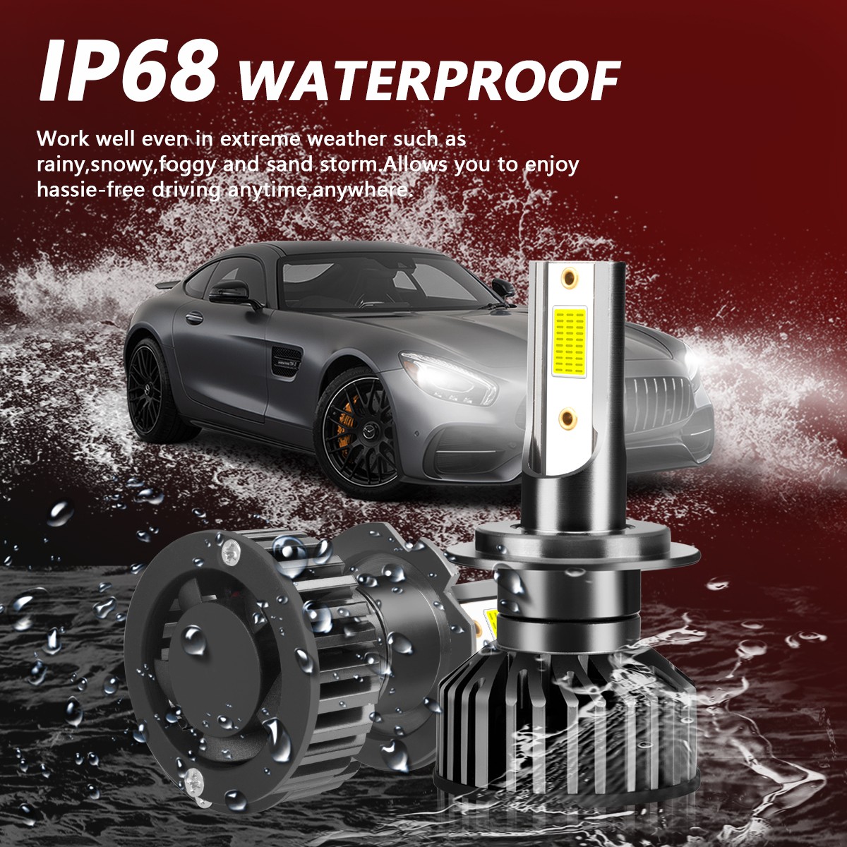 For 2013-2017 Traverse 6000K LED Headlight Hi/Lo + Fog light Bulbs Combo
