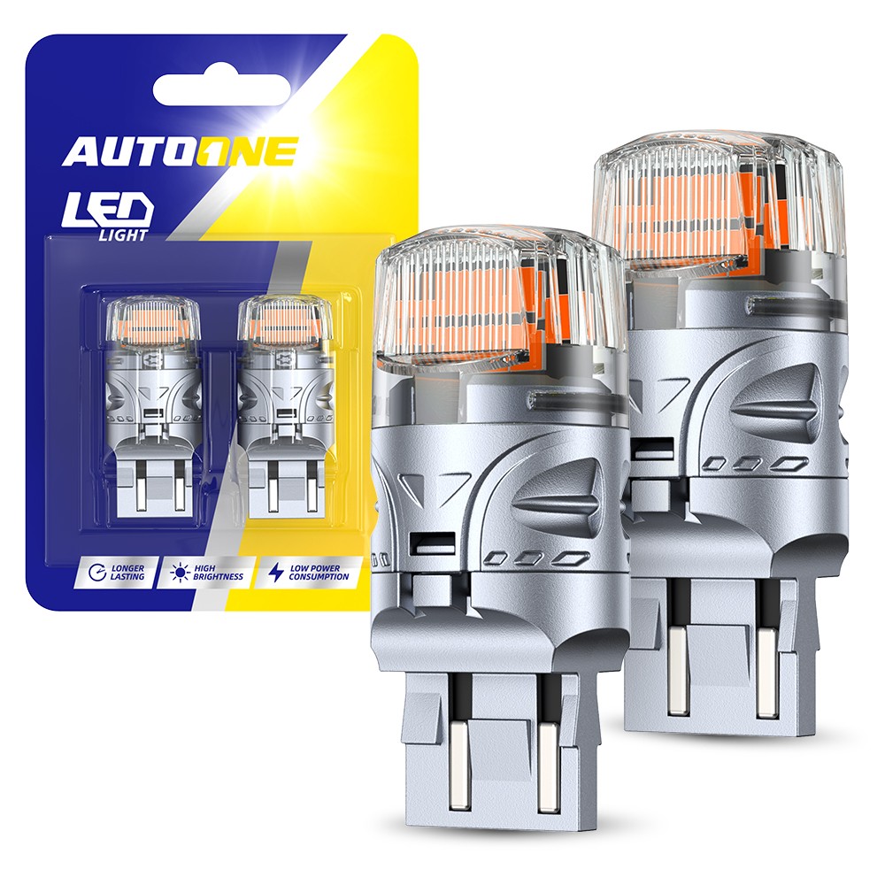 AUTOONE 7443 Amber Yellow LED Turn Signal Parking Light Bulbs Error Free 2-20X