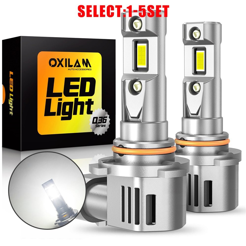 OXILAM LED Headlight Bulbs Lamps High Beam Q36 9005 White 6500K 20000LM 2-10X