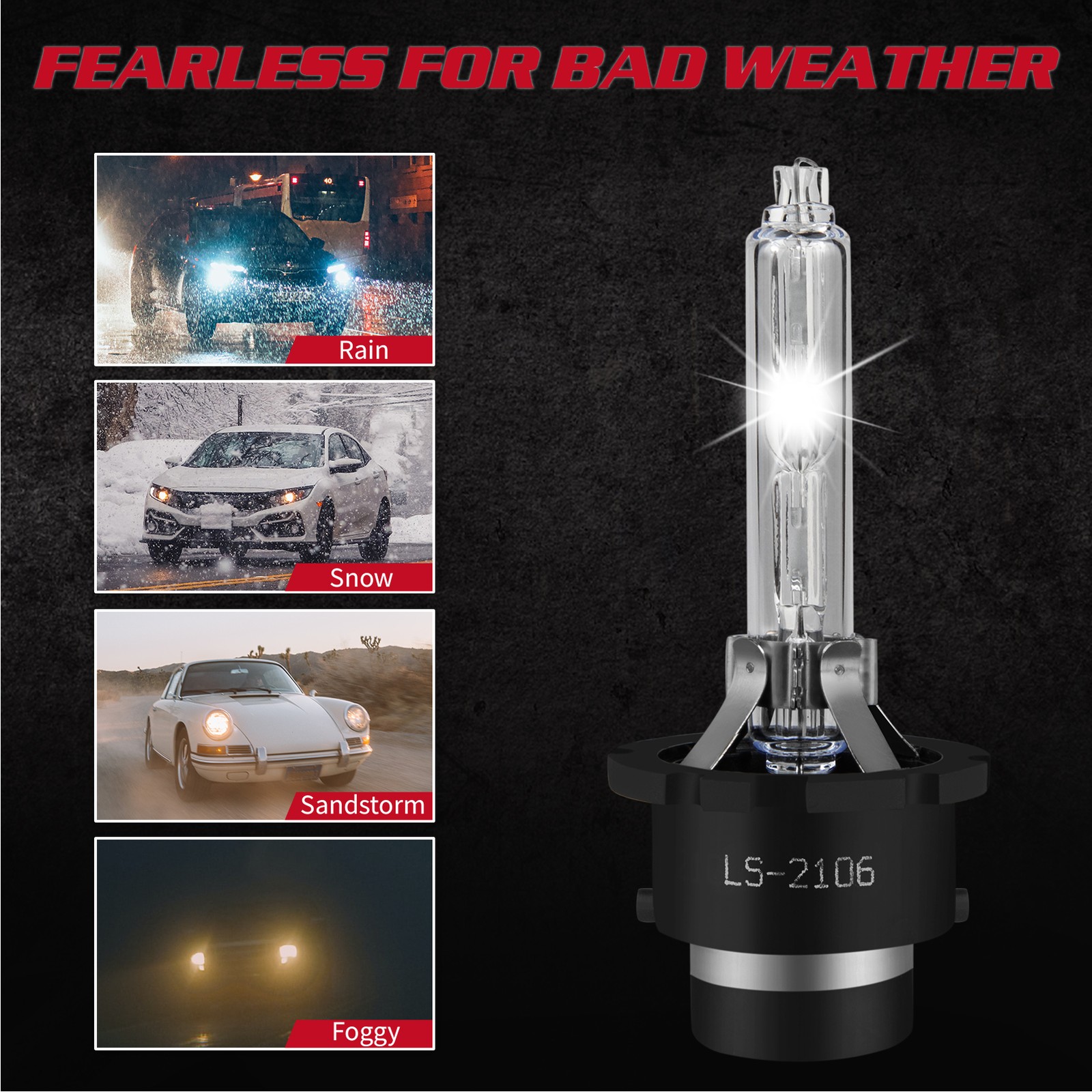 For Acura MDX 2007-2013 Low Beam – D2S 6000K White Xenon HID Headlight Bulbs