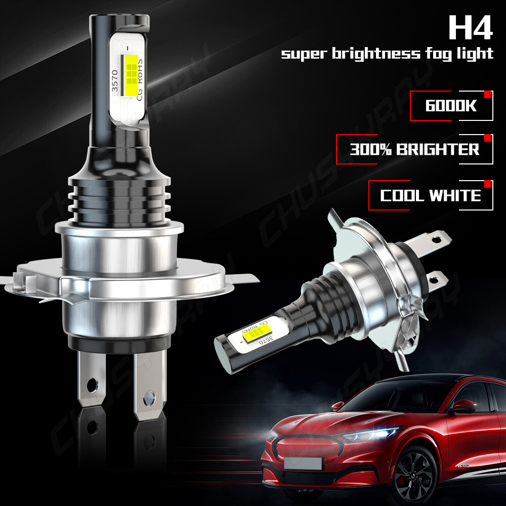 2X CSP H4 HB2 9003 LED Headlight Kit Light Bulbs High Low Beam 6000K White NEW