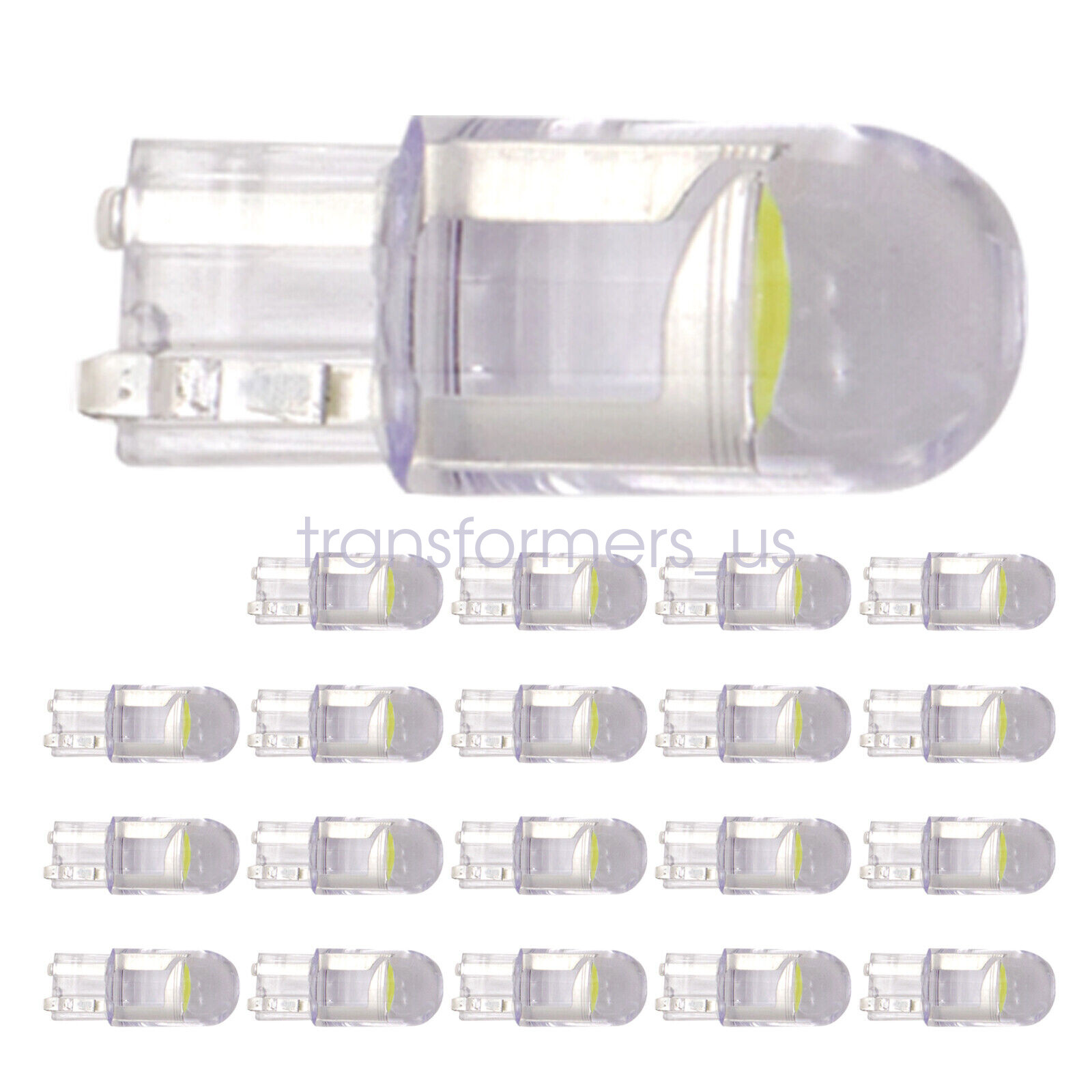 20Pc White T10 194 168 W5W 2825 LED License Plate Interior Light Bulb 6000K