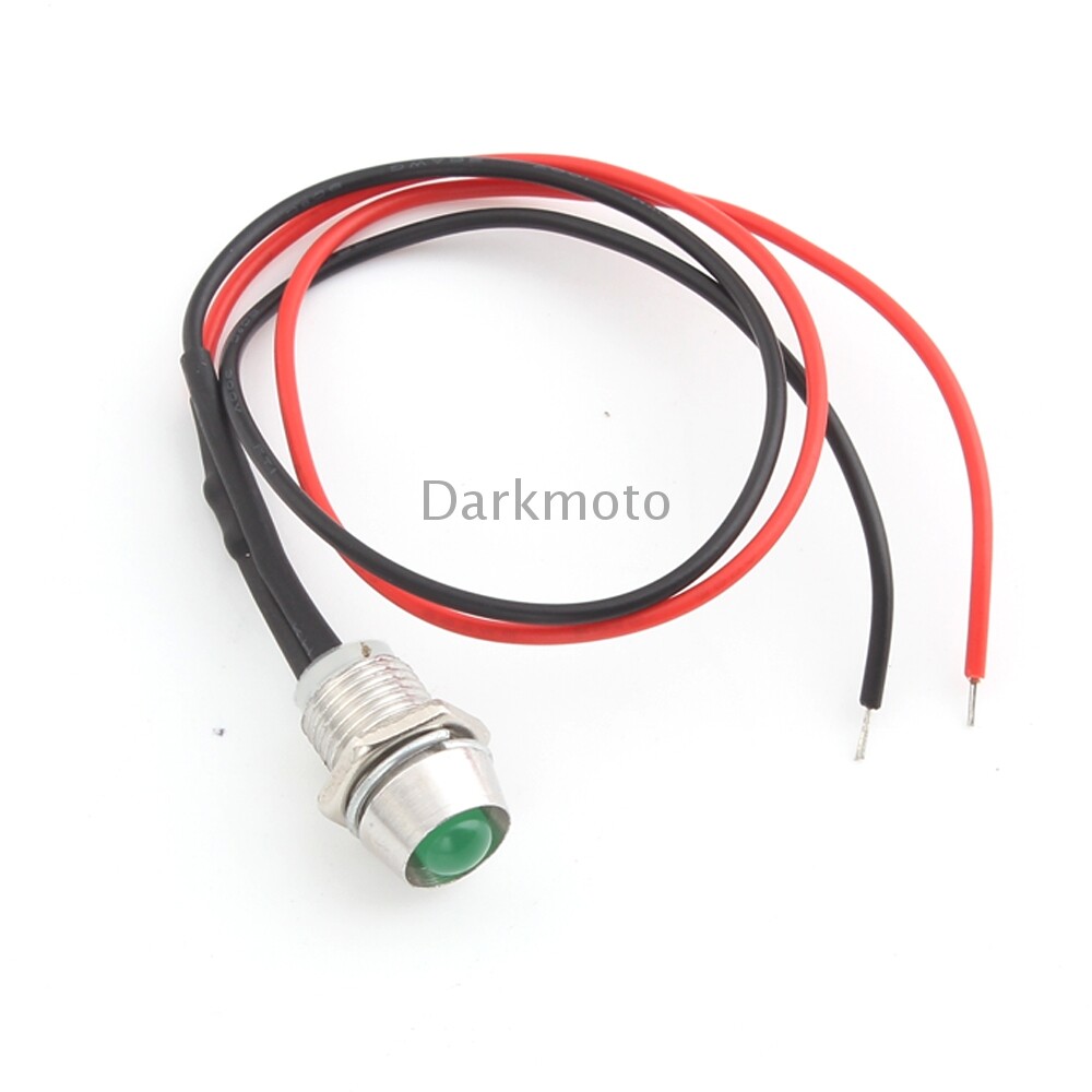Mini Green LED Lights Truck Marker Indicator Lamp Universal Motorcycle 2 Wire