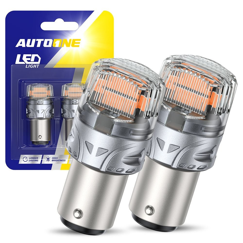 AUTOONE Amber BAY15D 1157 LED Rear Front Turn Signal Light Bulbs Free Return BRS