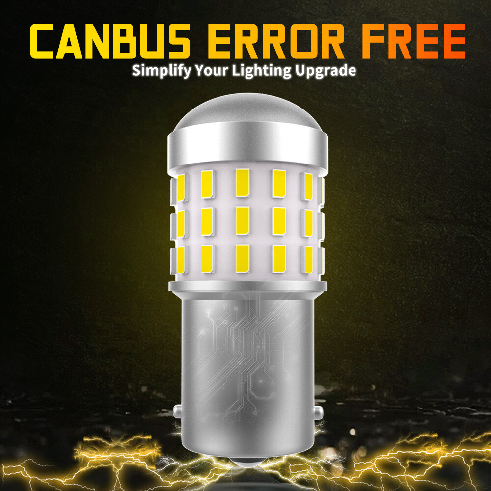 2X LED Turn Signal Blinker Light 1156 P21W BA15S 7506 Pure White Bright DRL Bulb