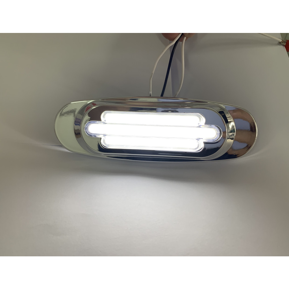 2PCS White16-LED Trailer Side Marker And Turn Signal Lights Sealed DC 12-24V