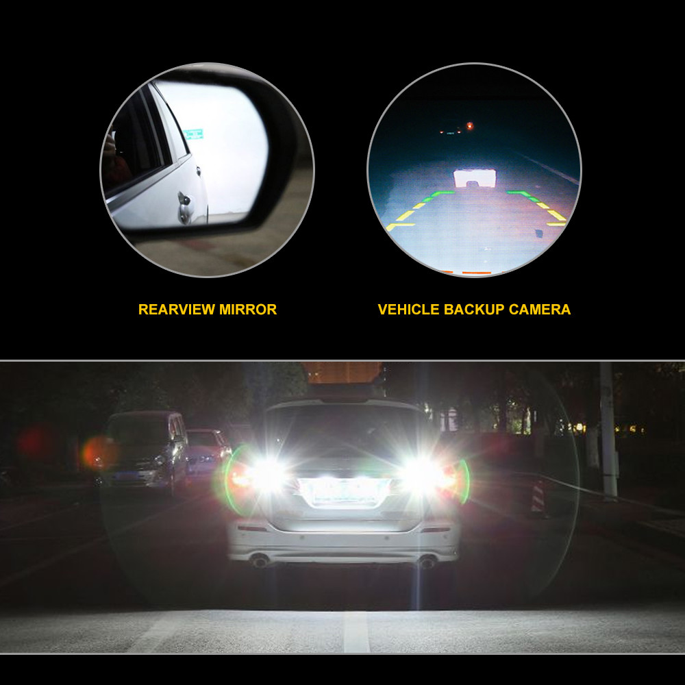 2400LM 6500K No Error Canbus 921 912 T15 W16W LED Backup Reverse Light Bulb 12V