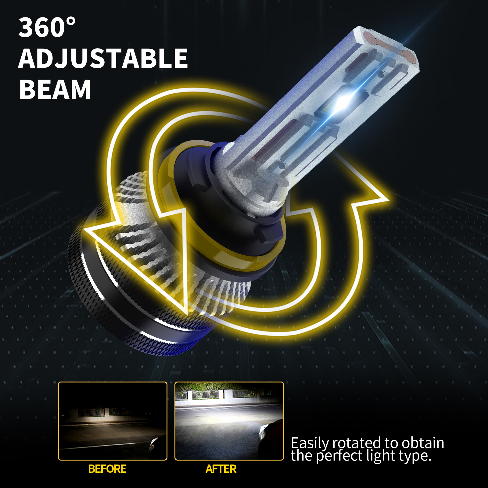 2X H11 LED Headlight Kit Low Beam Bulb Super Bright 6000K Bulbs 140W 30000LM