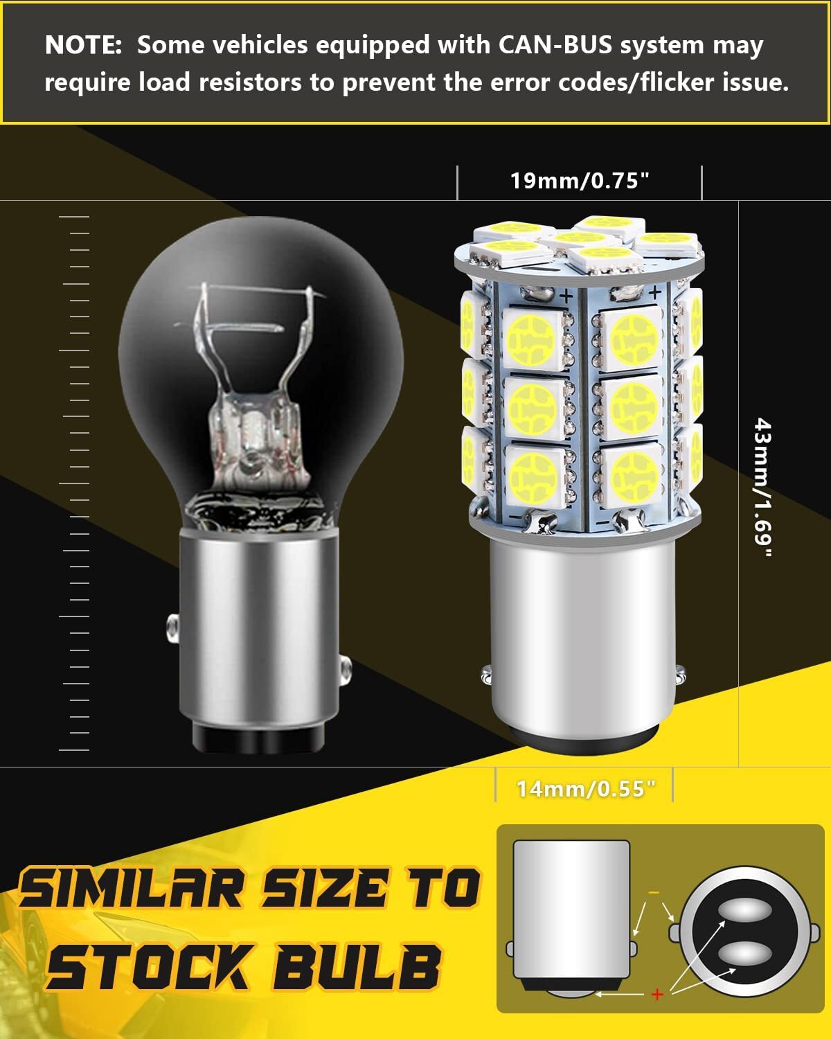 2 Super Brite LED Headlight For Wheel Horse Work Toro mower tractor 12V US Bulbs