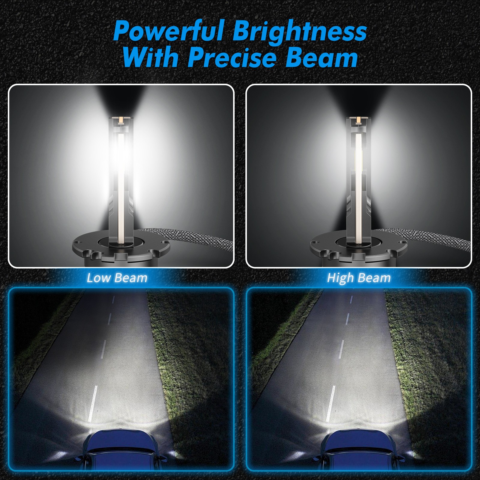 2x D2S LED Headlight Bulbs 6000K HID Replace Low Beam for BMW X5 E53 2000-2006