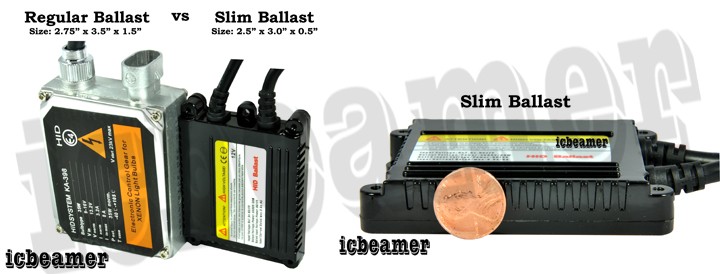 9007 HB5 3000K Yellow Hi/Lo HID 35W Slim Ballast Dual Beam Bulbs