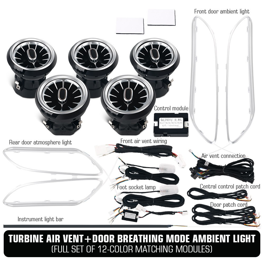 LED Air Vent Ambient Light For Mercedes Benz W117 CLA180 CLA200 CLA250 CLA45 5pc