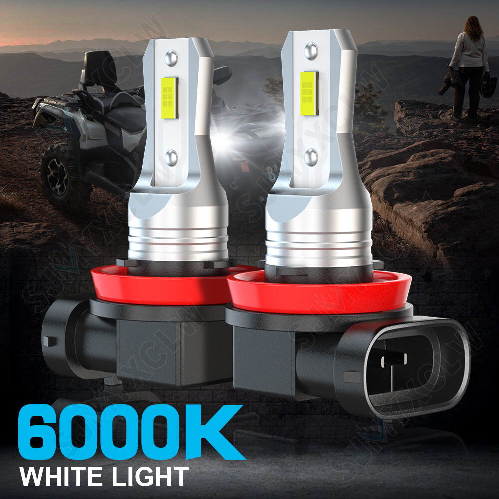 4X H11+H11 LED Headlights Kit Combo Bulbs 6000K Low Beam +Fog Super White Bright