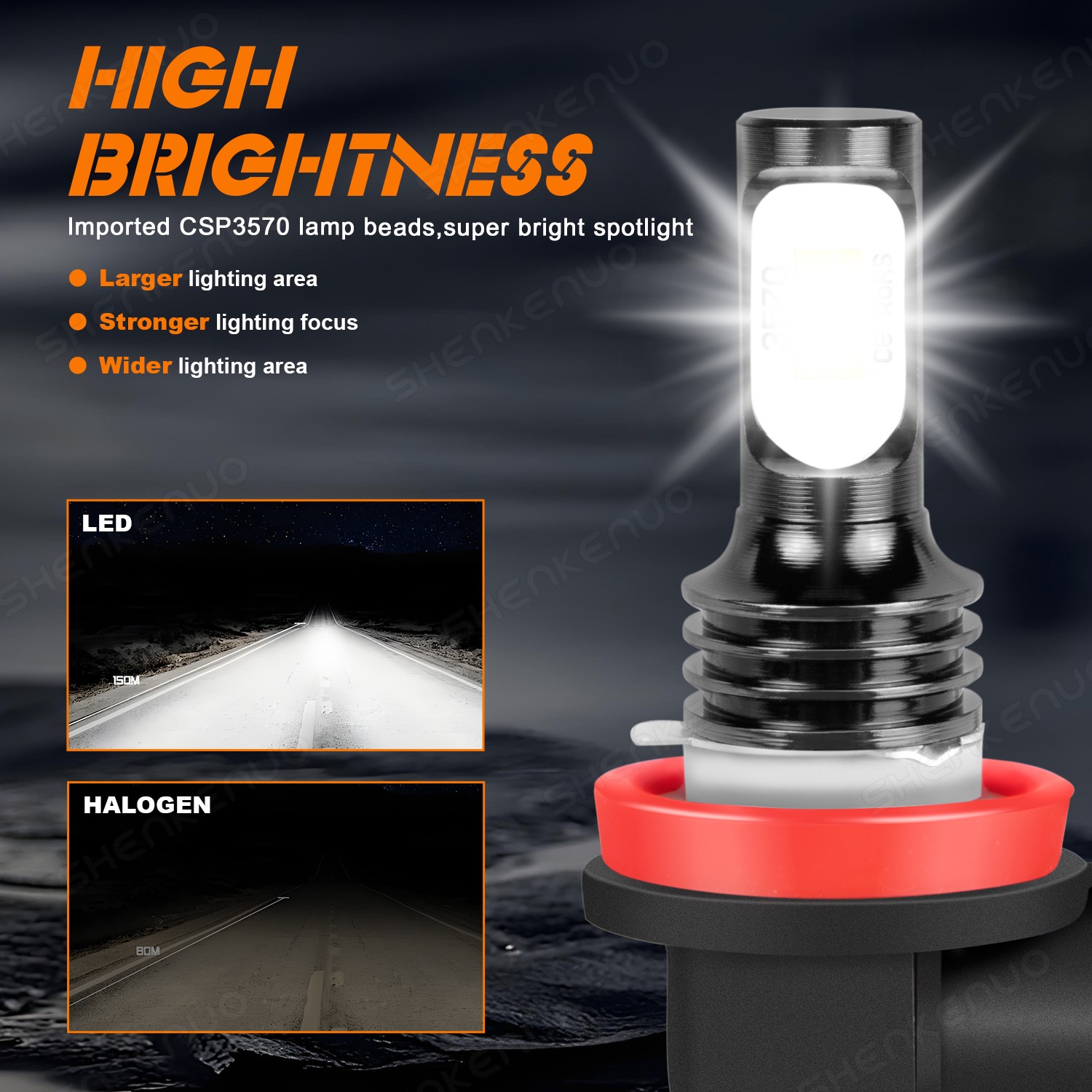 For Chevy Traverse LS LT 2013-2018 H7 H11 LED Headlight Hi/Low Bulbs Xenon White