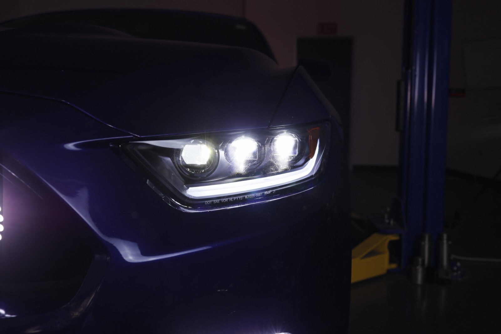 For 2015 2016 2017 Ford Mustang Headlights DRL LED Sequential Projector Headlamp