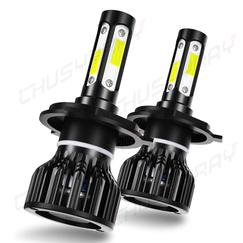 H4 9003 Ice Blue LED Headlight Bulb Conversion Kit High Low Beam 8000K 72000LM