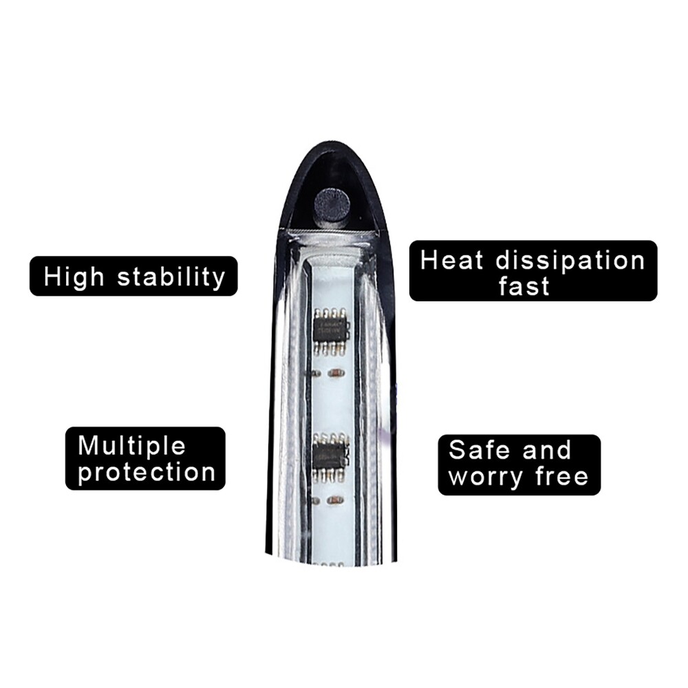 2x 13.6 in Led Light Strip Turn Signal Flowing Amber Light RGB Day Running Light
