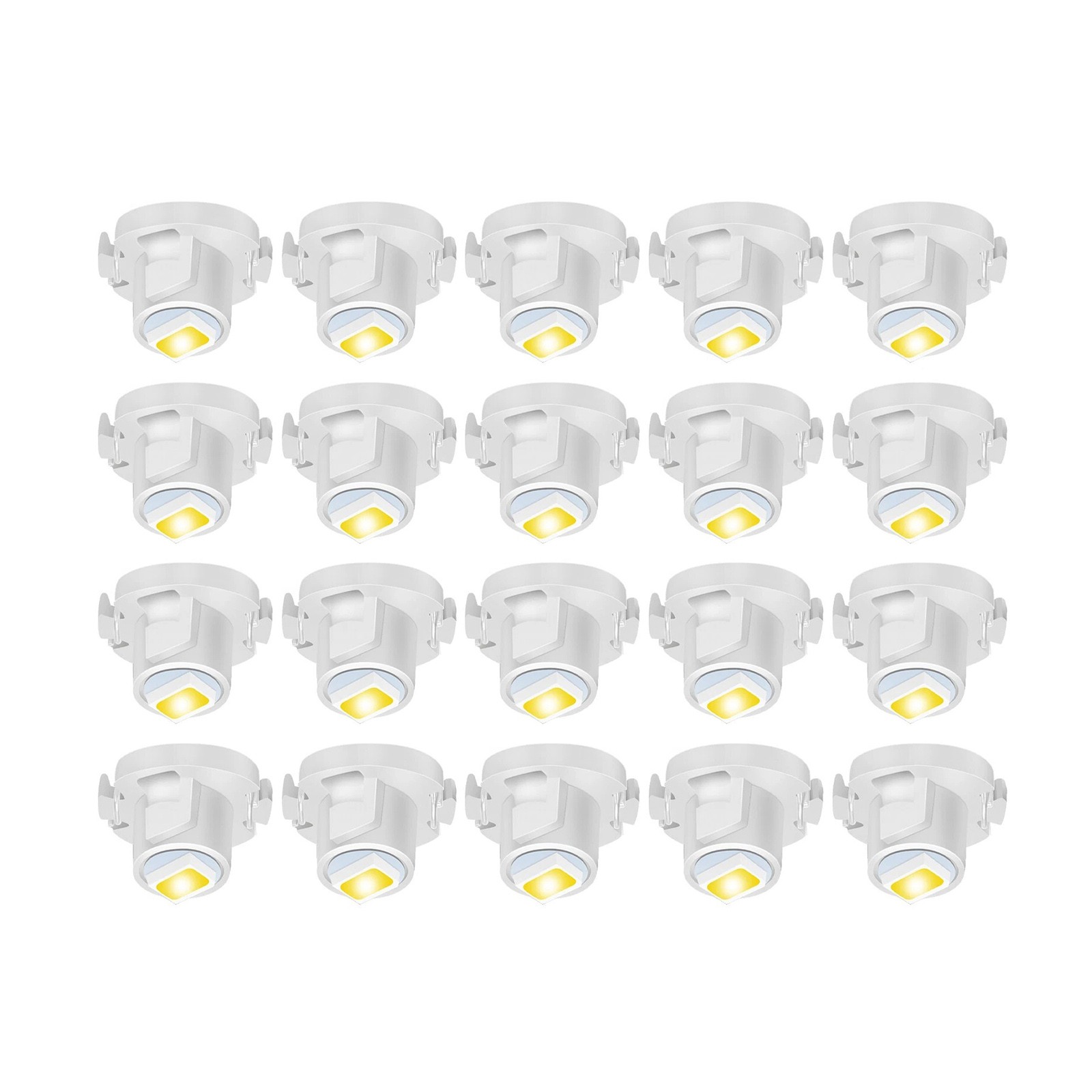 20x 12V DC White T4.2 LED Dash Bulbs for Panel Switch Climate Control Lighting
