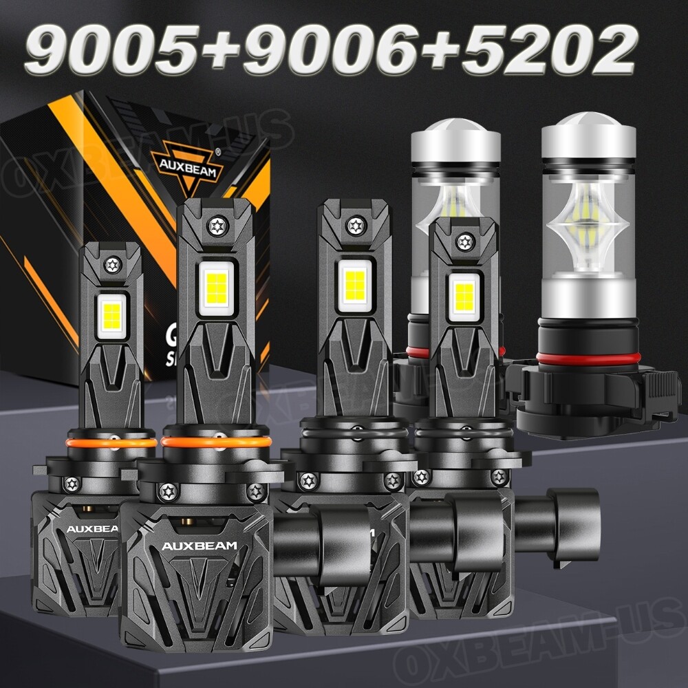 AUXBEAM Combo Canbus LED Headlight High Low Fog Bulb For Dodge Journey 2010-2023
