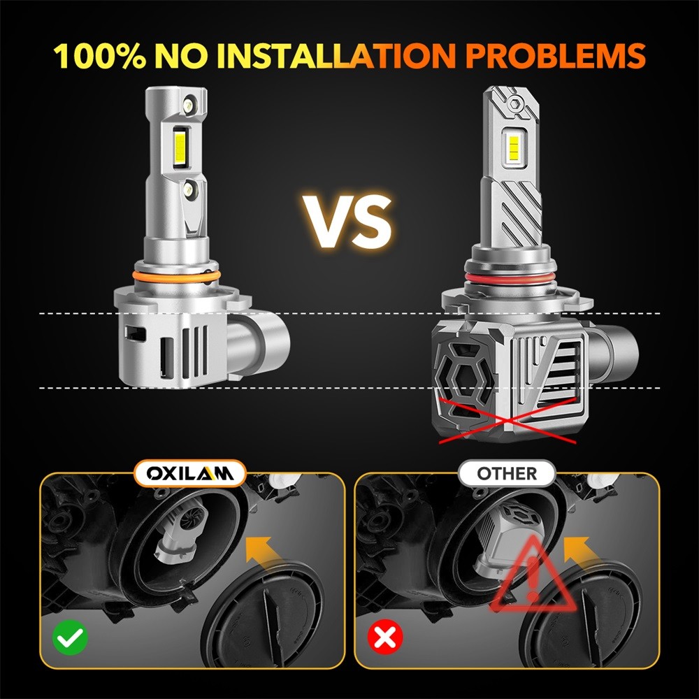 OXILAM 9005 HB3 LED Headlight Conversion High Low Beam Bulbs 6500K White 2-20X